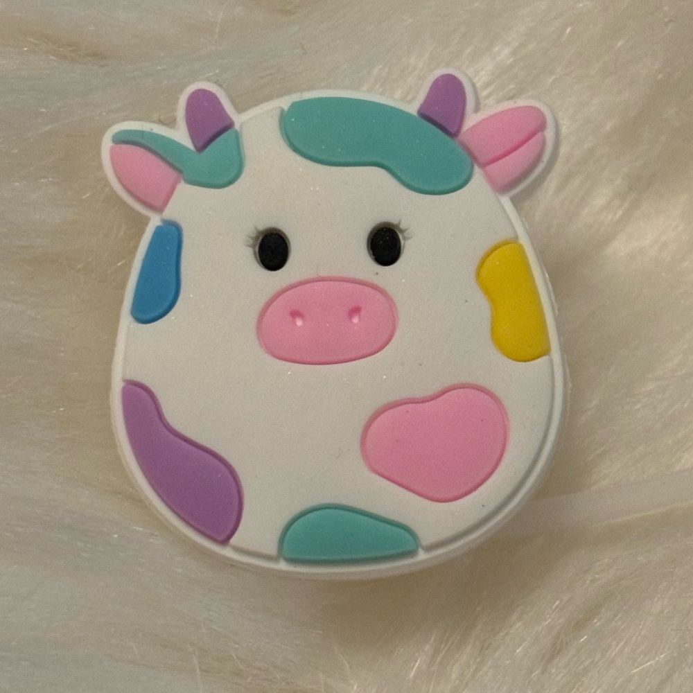 Squishmallow Cow Straw Topper